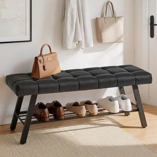 Photo of 45″ Entryway Bench with Storage Shelf