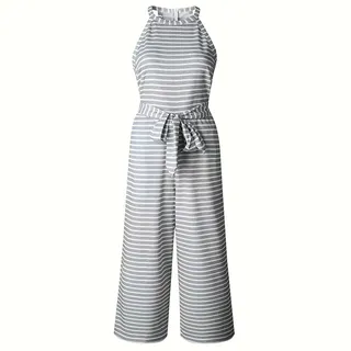 Photo of Women's Striped Wide Leg Jumpsuit