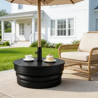 Photo of Foldable 110 lb Umbrella Stand Base, Heavy Duty
