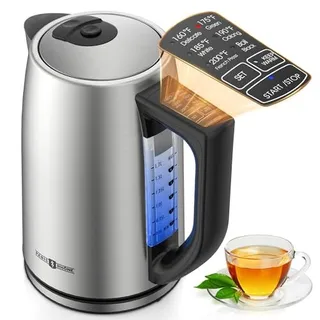 Photo of 1.7L Electric Tea Kettle, 6 Precise Temperature Presets Stainless Steel