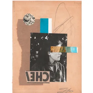 Photo of Original Mixed Media Modern Art Collage "Quinible" 5.75x7.5" Signed