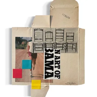 Photo of Original Mixed Media Modern Art Collage "Anchorite" 8x10.5" Signed