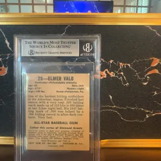 Photo of 1949 LEAF GUM CO.#29 Elmer Valo BGS.4.5 VG.-EX.