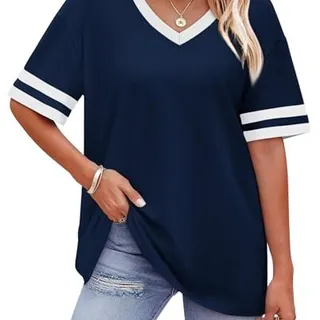 Photo of Oversized T-shirts Striped Short Sleeve