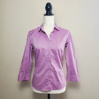 Photo of WOMYN Pink Collared Button-Down Blouse 2