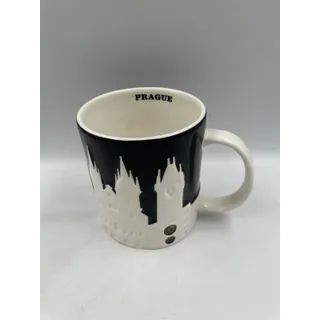 Photo of NEW Starbucks City Mug Cup Relief Series Prague Czech Republic black white 16oz