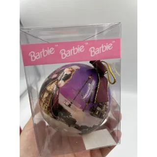 Photo of Barbie 3-1/2” Round 1996 Licensed By Mattel Ornament In Original Box