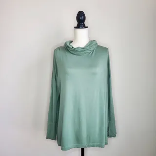 Photo of Matilda Jane Sage Green Drapey Turtleneck Top Medium