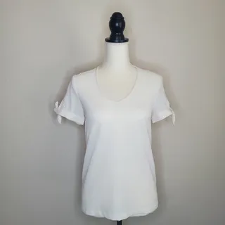 Photo of Modcloth White Tie Sleeve Blouse XXS
