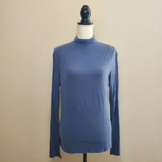 Photo of Lululemon Blue Turtleneck Long Sleeve Top 10