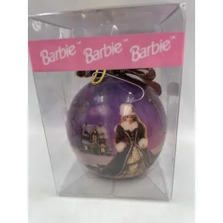 Photo of Barbie 3-1/2” Round 1996 Licensed By Mattel Ornament In Original Box