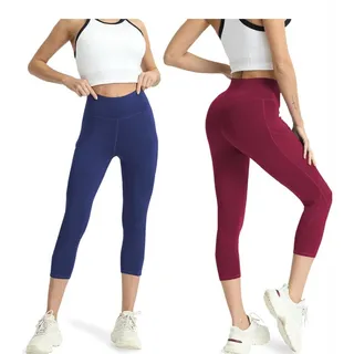 Photo of 2XL High Waisted Yoga Leggings 4 Pack - Tummy Control with Pockets