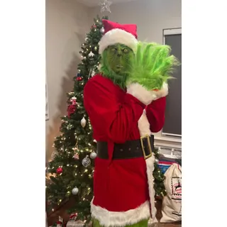 Photo of Green Furry MonsterCostume  7 PCS Deluxe Adult Includes Mask SIZE 2XL