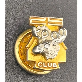 Photo of Vintage 10K Gold 2.97g Diamond Loyal Order of Moose 25 Club Lapel Pin Screwback