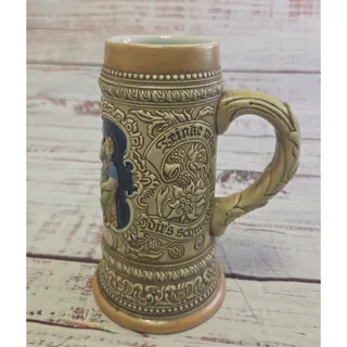 Photo of Ceramarte Brazil German Tavern Scene Beer Stein Mug 8 inch