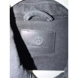 Photo of Massimo Dutti Stretch Denim Womens Black /Grey Jacket L NWOT