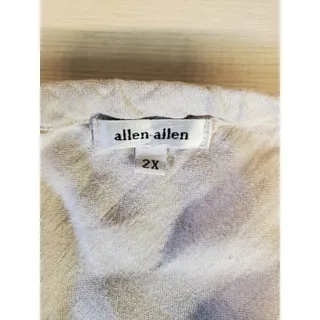 Photo of Allen Allen Womens Tiered Skirt 2X Natural Linen Blend Drawstring Flowy