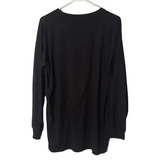 Photo of ReVamped Black Oversized Long Sleeve Basic Simple Casual T-shirt Women Sz XS