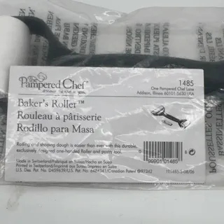 Photo of The Pampered Chef Baker's Roller Dual Rolling Pin Pastry Tool 1485 Vintage 2006