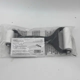 Photo of The Pampered Chef Baker's Roller Dual Rolling Pin Pastry Tool 1485 Vintage 2006