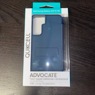Photo of Samsung Galaxy S21 FE/FE QUIKCELL ADVOCATE Dual-Layer Kickstand Case SLATE BLUE