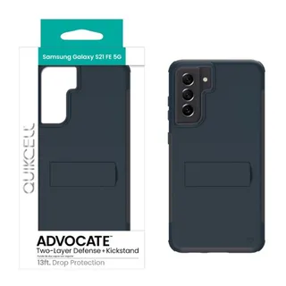 Photo of Samsung Galaxy S21 FE/FE QUIKCELL ADVOCATE Dual-Layer Kickstand Case SLATE BLUE