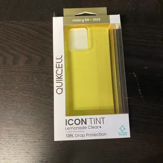 Photo of New moto g 5G (2023) QuikCell Icon Tint Lemonade Clear protective phone case