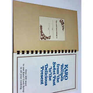Photo of Vintage 1981 Karo Cook Book Recipe Collector's Edition First Printing Spiral Bound Cookbook