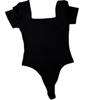 Photo of Hunter & Brown Short Sleeves Lined Bodysuit Black Womens | S