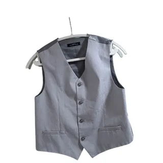 Photo of Vest Grey Silver Adj Back Cotton Blend Boys | 14/16