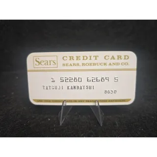 Photo of 1970's SEARS Store Credit Card Signed by Mathmetician Tatsuji Kambayshi