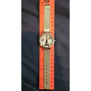 Photo of Eiffel Tower "Love You" 9.25" Analog Wrist Watch with Mesh Metal Band