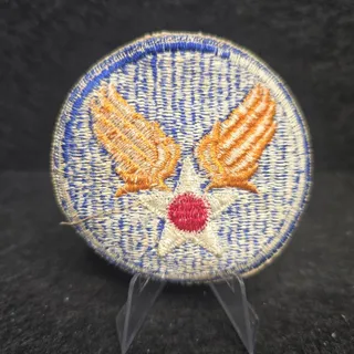 Photo of VTG WWII AIR FORCE GOLD WINGS WHITE STAR RED CIRCLE US MILITARY INSIGNIA PATCH