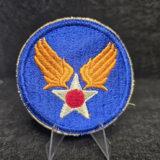 Photo of VTG WWII AIR FORCE GOLD WINGS WHITE STAR RED CIRCLE US MILITARY INSIGNIA PATCH