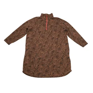 Photo of Lands End Women Leopard Print Dress Stretch Pockets Fleece 1/4 Zip 2X