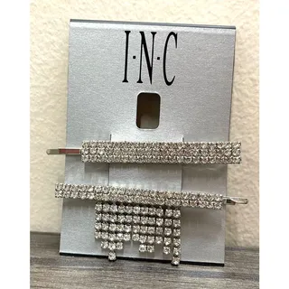 Photo of NWT INC Rhinestone Fringe Bobby Pins Hair Clips Gold Silver Crystal