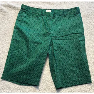 Photo of Laundry by Shelli Segal Navy & Green Hexagon Pattern Bermuda Shorts EUC - Size 6