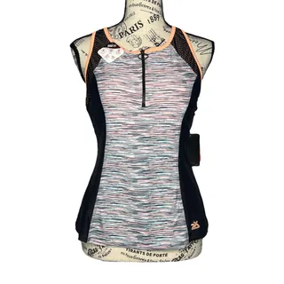 Photo of ZeroXposur (L) 1/4 Zip Front Sun Smart Scuba Tankini Racerback Swim Top