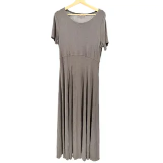 Photo of Vintage 90s Double D Ranch Warm Grey Ribbed Stretch Maxi Dress