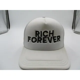 Photo of Crowns By Lids Hat Cap Snap Back Mens One Size White Rich Forever Trucker Mesh