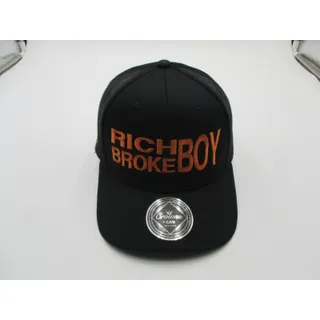 Photo of Crowns By Lids Hat Cap Snap Back Mens One Size Black Rich Broke Boy Trucker Mesh