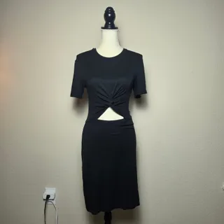 Photo of Wilfred Free Black Cutout Mini Dress Small