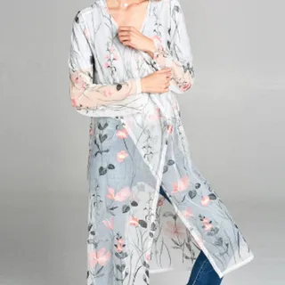 Photo of Sheer Mesh Floral & Vine Embroidery