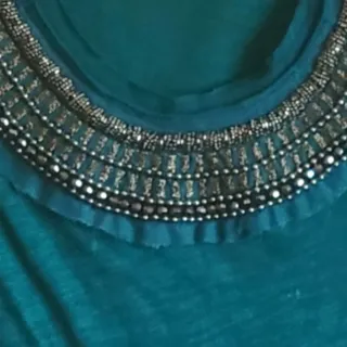 Photo of Deletta Green Jewelscape Neckline Tee XS
