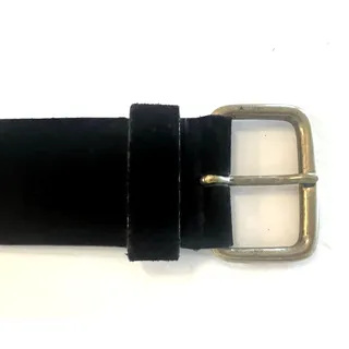 Photo of VTG Albatros M/I Italy Wide Genuine Leather Black Suede Belt Women’s Sz Large