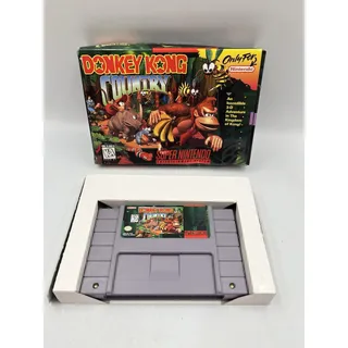 Photo of Donkey Kong Country SNES (Super Nintendo, 1994) With Original Box Tested