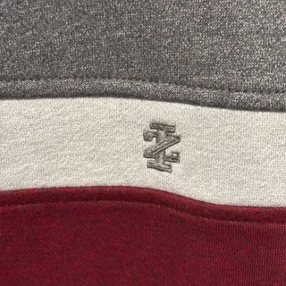 Photo of Izod sweatshirt XL Gray maroon &whit stripes