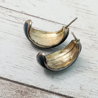 Photo of Vintage Earrings For Pierced Ears Dark Teal - Repair Needed