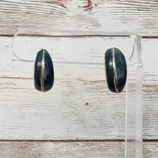 Photo of Vintage Earrings For Pierced Ears Dark Teal - Repair Needed