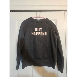 Photo of Sweaty Betty Dark Grey Hiit Happens Slogan Crewneck Sweatshirt, Women's Small